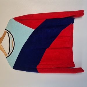 Retro Xersion Sweater, Small, Red & Blue